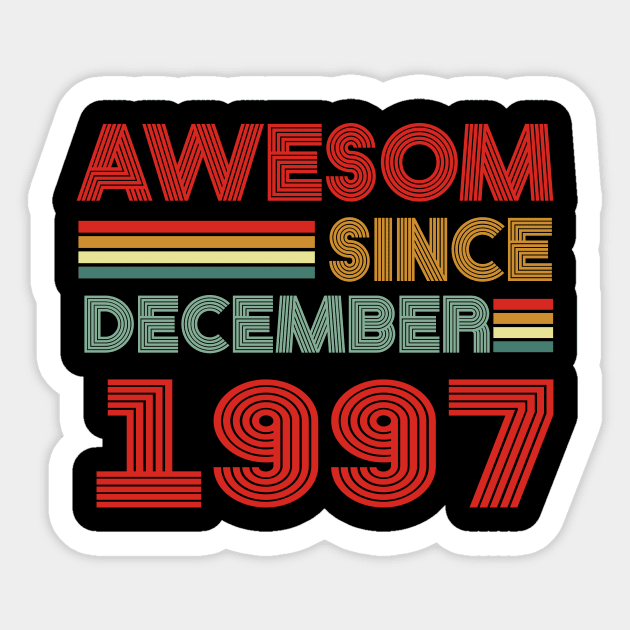 26th birthday awesom since december 1997 Sticker by MetalHoneyDesigns